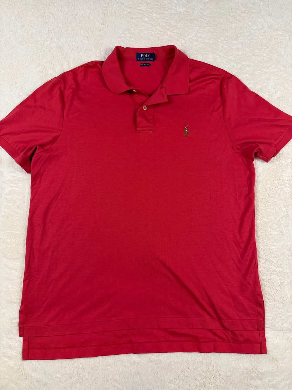 Ralph Lauren Polo Shirt in Bright Red with Embroidered Pony